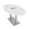 Skutchi Designs 33.5 in W, 69.5 in L, 29 in H, Engineered Wood Top, White HAR-OVL-34x70-DOU-ELEC-WHCYPRESS - alternate 1